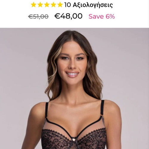 Ava lace bra size 85D like new, black and beige