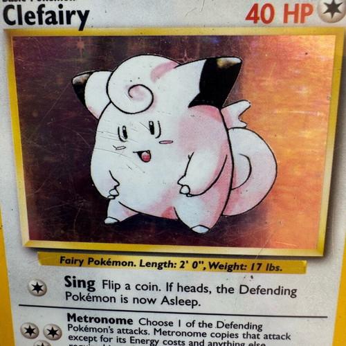 Pokemon TCG Clefairy Holo Base Set like new