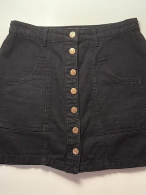 Stradivarius black denim skirt like new, size 40