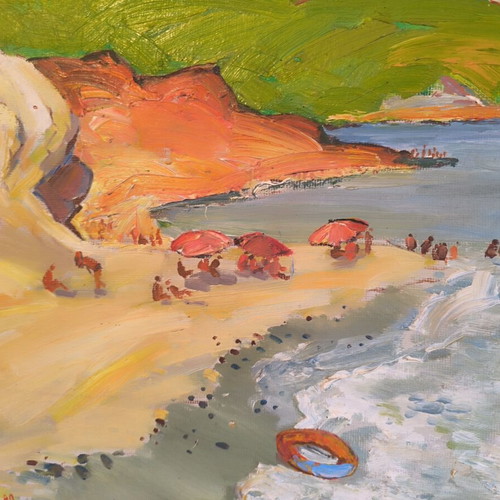 Seascape Oil Painting on Canvas like new, 60x75 cm, 1989