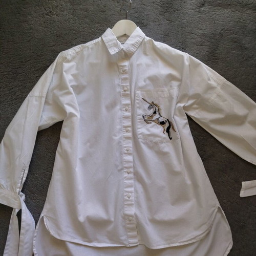 Zara λευκό πουκάμισο oversize S σαν καινούργιο