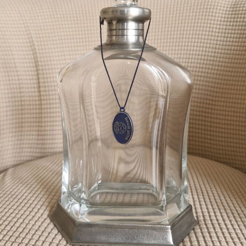 Brescia Peltre decanter new glass and pewter