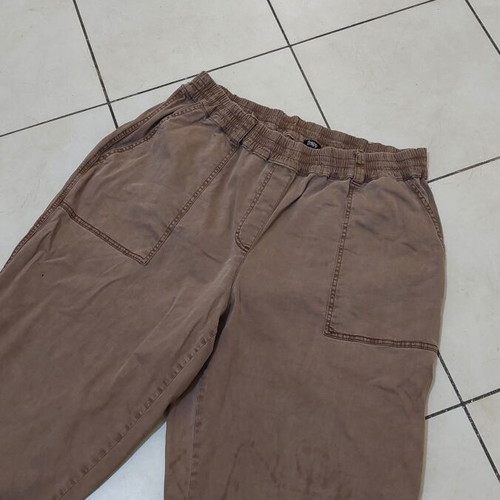 Brown elastic jeans pants used, size 54, stretch waist up to 72 cm