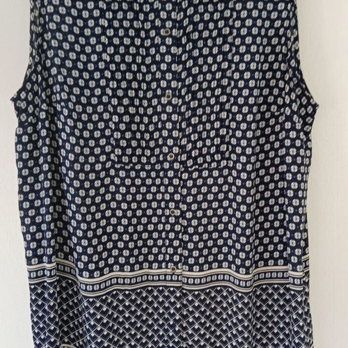 H&M long sleeveless shirt dress, blue multicolor, size 4XL / 48