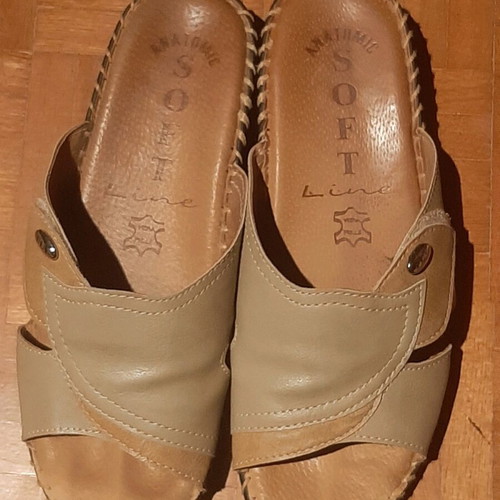 Leather sandals used, size 41, orthopedic, anti-slip