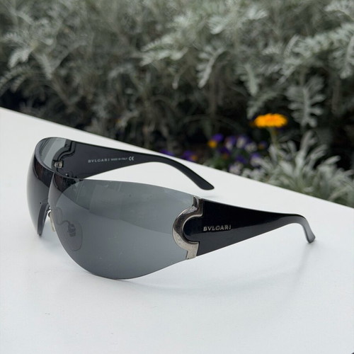 Bvlgari Mask sunglasses used, black and silver