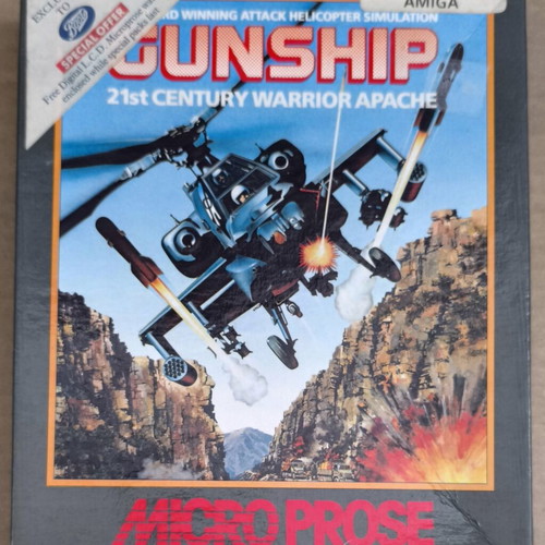 Gunship MicroProse Amiga video game used, small box