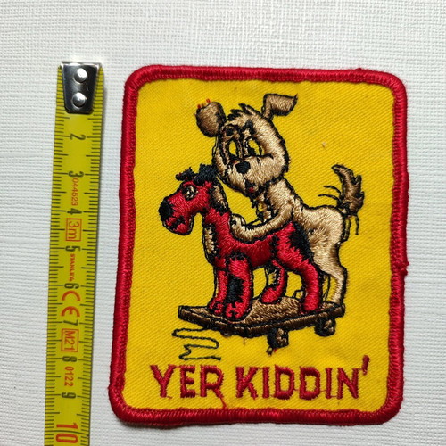 Retro Yer Kiddin' patch used, 70s 80s