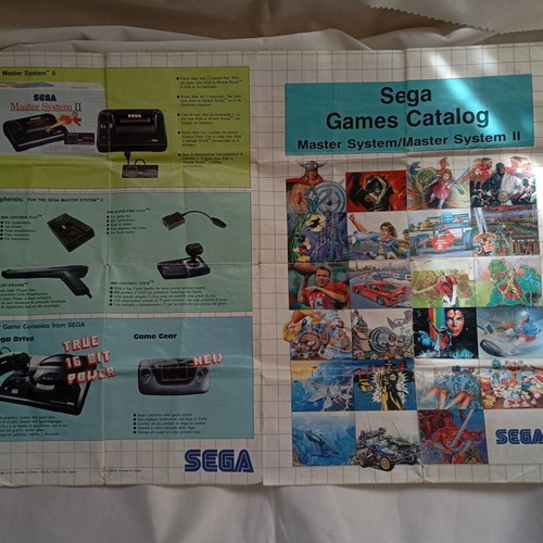 Sega Games Catalog used, Master System I & II vintage 1990-91