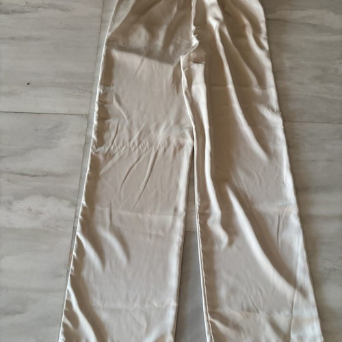 Mango satin pants sand color like new, size medium