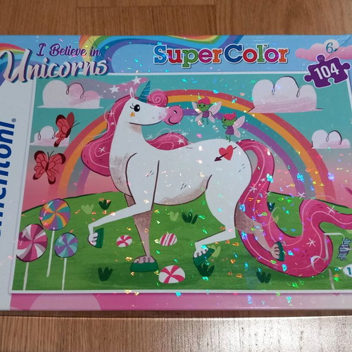 Puzzle used 104 pieces for 6 years old girl