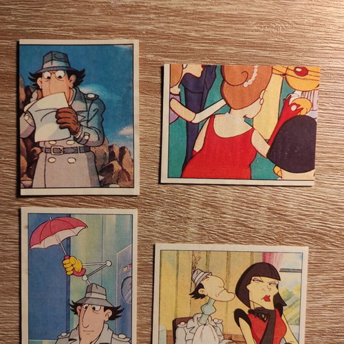 Astynomos Sainis 1983 Panini stickers used, set of 4