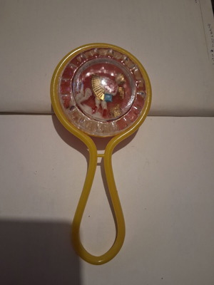 Rattle 70s Greek bone-like No6 new