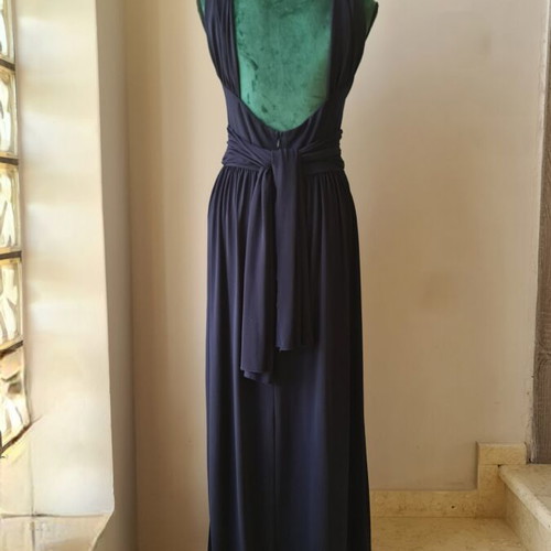 Maxi Jersey Criss-Cross Dress blue size S like new by Extreme