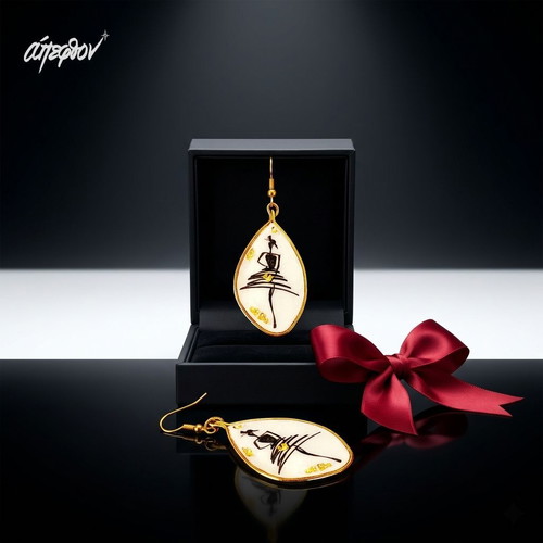 EnVogue V Earrings new with abstract fashion design 7x2.8cm hypoallergenic