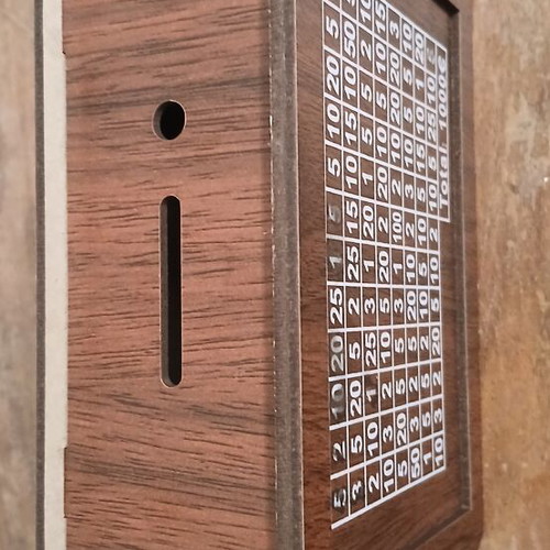 Wooden piggy bank