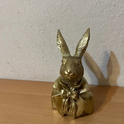 Easter decorative bunny 13 cm gold new