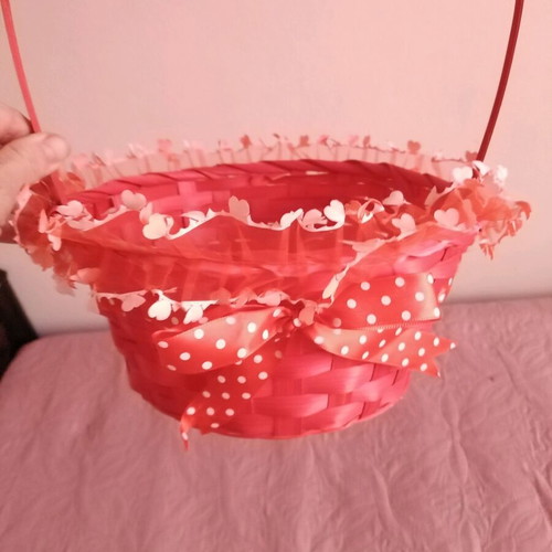 Red basket new with tag