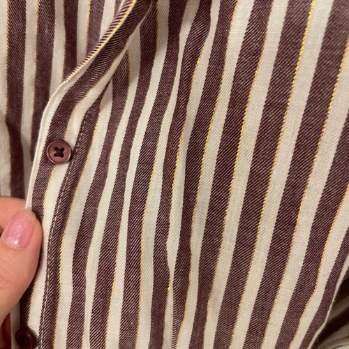 ICHI striped shirt like new with golden threads, size S