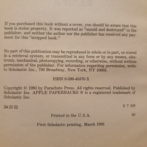 Goosebumps Let's Get Invisible! book by R.L. Stine 1993
