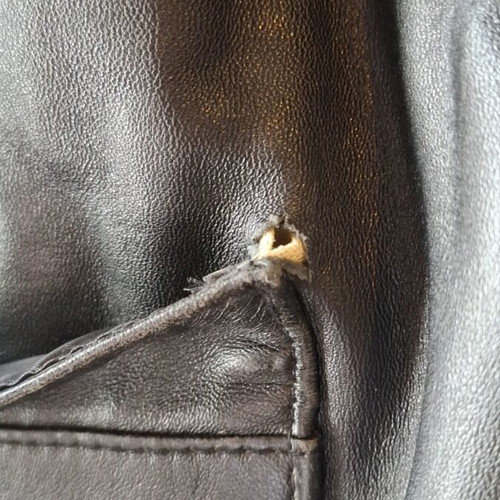 Black leather jacket, size L