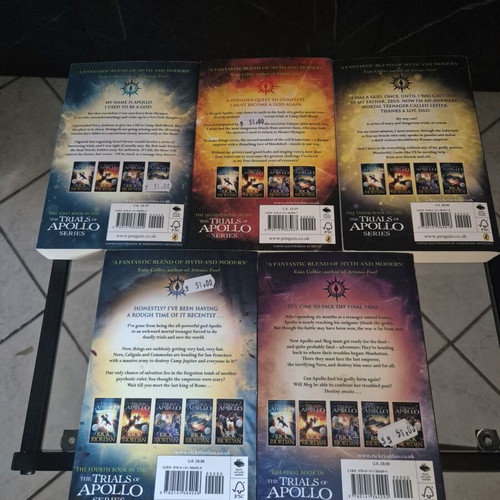 The Trials of Apollo Complete Series 1-5 by Rick Riordan, like new