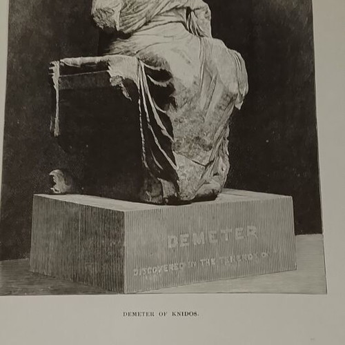 Δήμητρα της Κνίδου 1880 ξυλογραφία, κλασικό άγαλμα