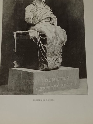 Δήμητρα της Κνίδου 1880 ξυλογραφία, κλασικό άγαλμα