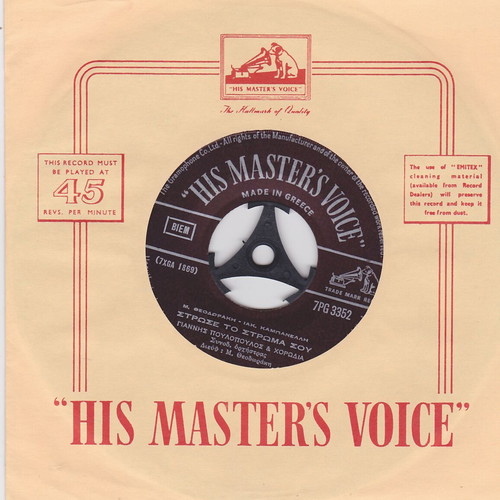 Giannis Poulopoulos Strose To Stroma Sou 45'' vinyl used, entechno