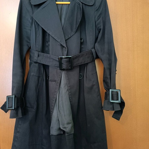 Zara women's trench coat used, brown, size M