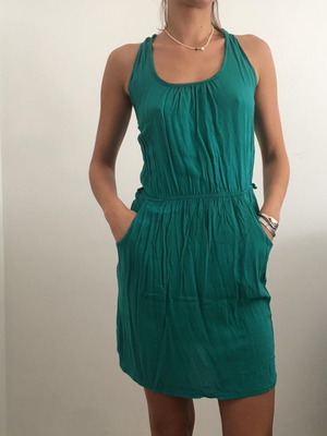 Turquoise dress used, women's summer, size S