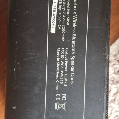 Turbo-x portable Bluetooth speaker opus like new