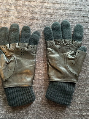 Γάντια Cerruti 1881 μάλλινα με δερμάτινη επένδυση μέγεθος Medium σαν καινούργια