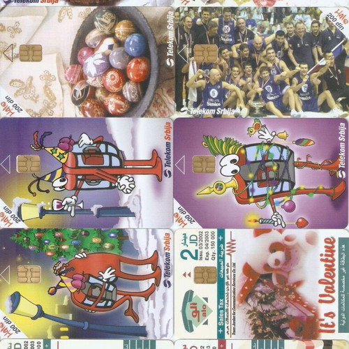 Telecards and dummy timecard new, pack of 46 foreign