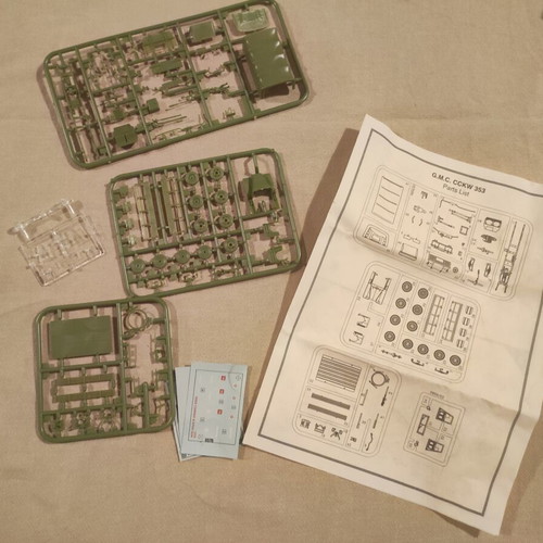Plastic model GMC CCKW 353 truck like new, Airfix 1:72 scale