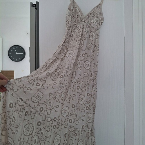 Long airy dress beige like new, size S