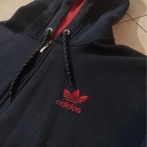 Adidas hoodie size M like new, black and red