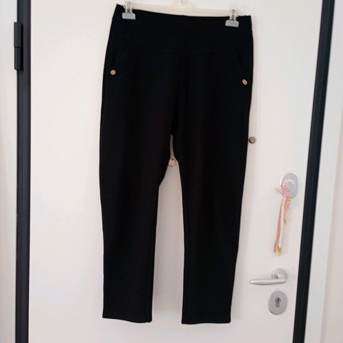 Women's pants with fur lining like new, black