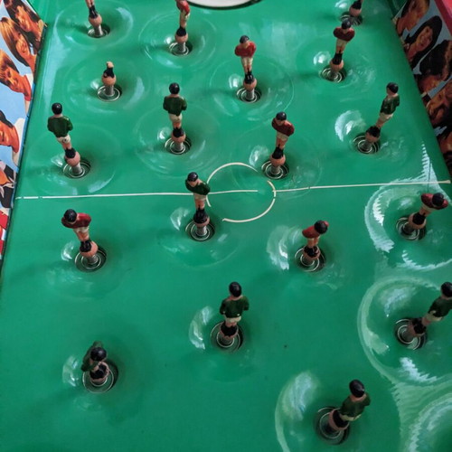 Foosball game with springs used, no ball
