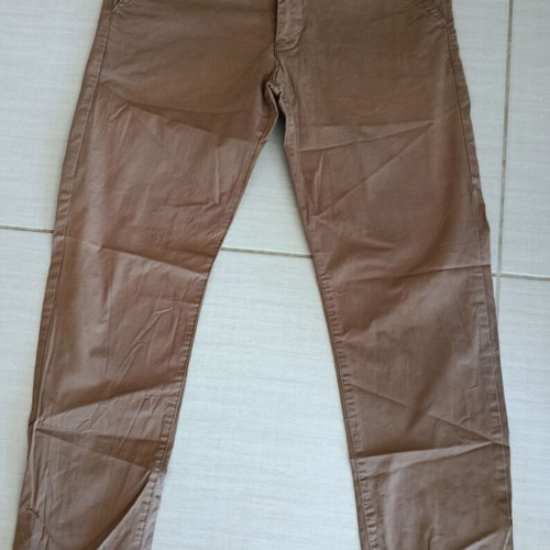 H&M L.O.G.G. men's fabric pants used, brown skinny fit size 31