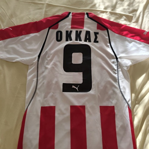 Olympiacos jersey medium with Giannakis Okkas name, like new