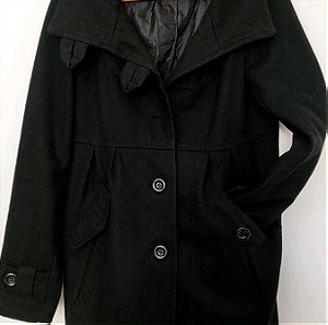 Γυναικείο μαύρο παλτό ONLY