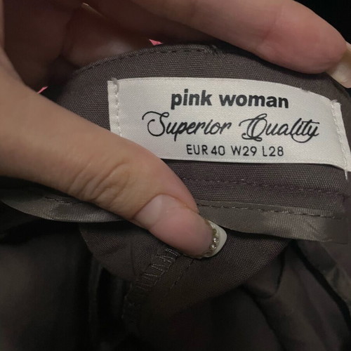 Pink Woman office pants like new, gray-brown, size L