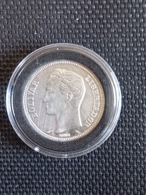 Bolivar silver coin Venezuela 1960 like new