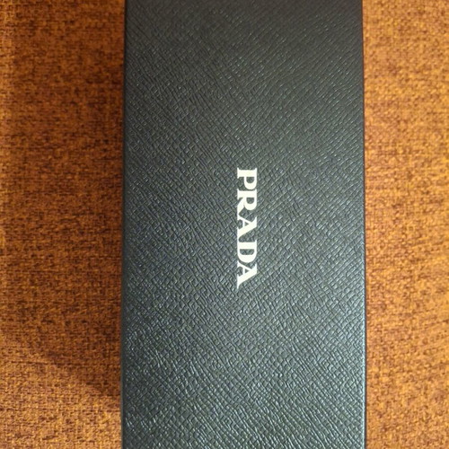 Prada glasses case black with cleaning cloth like new