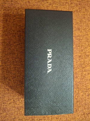 Prada glasses case black with cleaning cloth like new