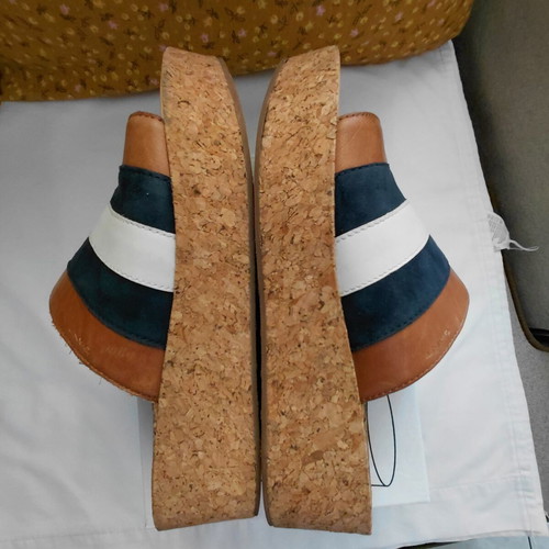 Gant leather mules used, size 39, blue and brown