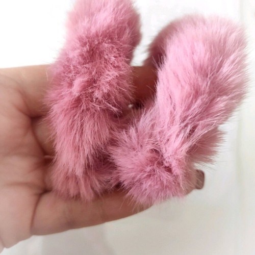 Brand new - 2 pcs Fluffy hair Scrunchy Scrunchie Soft, pastel