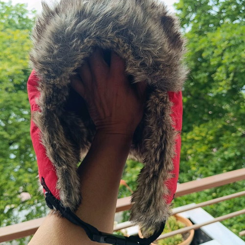 Timberland Quilted Trapper Hat Large red new