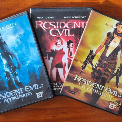 Resident Evil trilogy movies used, DVD with subtitles